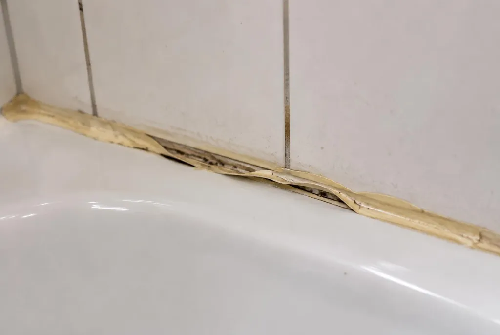 Kitbedrijf Amersfoort – loslatende kit naast het bad